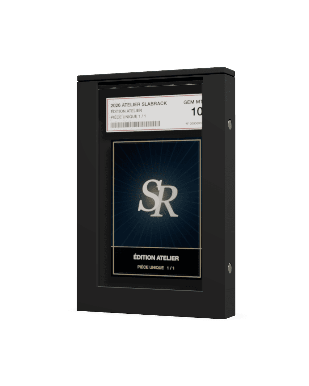 Portrait stand, upright, black